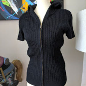 NWT Chaps hooded cardigan sweater  100% Cotton